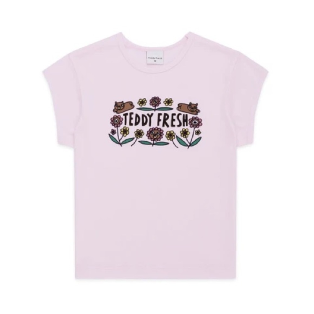 ❌SOLD❌ Teddy Fresh Pink Women’s cap sleeve tee
